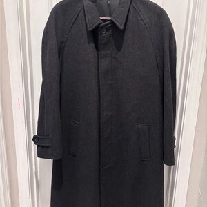 Black Wool Trench Coat